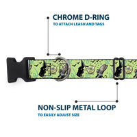 Plastic Clip Collar - The Wizard of Oz Wicked Witch of the West and Flying Monkeys Greens