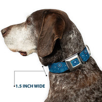 Captain America Fireworks Icon Full Color Blue/Red/White Seatbelt Buckle Collar - Captain America Fireworks Icons Blue/Red/White