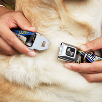 Dog Bone Seatbelt Buckle Collar - Cali License Plates Stacked