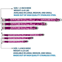 Princess Gem Full Color Fuchsia Seatbelt Buckle Collar - I'M 99.9% SURE I'M A DISNEY PRINCESS Pinks/White