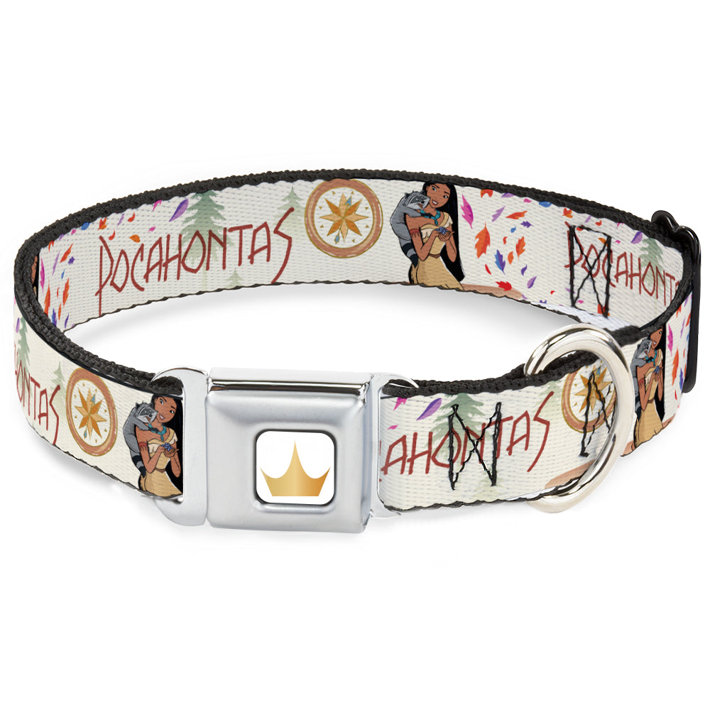 Disney Princess Crown Full Color Golds Seatbelt Buckle Collar - Pocaho ...