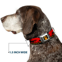 Lion King Paw Full Color Black Gold Seatbelt Buckle Collar - Mufasa & Simba JUST CAN'T WAIT TO BE KING/Family Silhouette