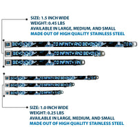 Space Ranger SR Logo Full Color Black/Blue Seatbelt Buckle Collar - Buzz Poses/Stars TO INFINITY AND BEYOND Black/Blues