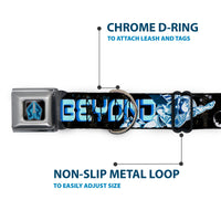 Space Ranger SR Logo Full Color Black/Blue Seatbelt Buckle Collar - Buzz Poses/Stars TO INFINITY AND BEYOND Black/Blues