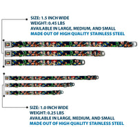 TOY STORY Logo Full Color Black Seatbelt Buckle Collar - Toy Story Characters Running Denim Rays
