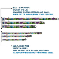Monsters University Logo Full Color Blue/White Seatbelt Buckle Collar - Monsters University Character Lineup Gray