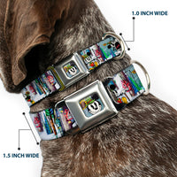 Yodelberg Mickey Full Color Seatbelt Buckle Collar - Mickey & Minnie Yodelberg Scenes