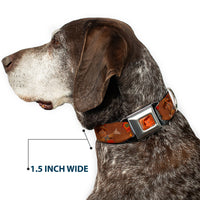 Pinocchio CLOSE-UP Full Color Wood Grain Seatbelt Buckle Collar - Pinocchio Poses Black/White/Multi Color