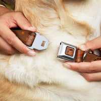 Pinocchio CLOSE-UP Full Color Wood Grain Seatbelt Buckle Collar - Pinocchio Poses Black/White/Multi Color