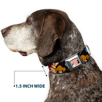 Mad Hatter Face Full Color Seatbelt Buckle Collar - Mad Hatter's Tea Party Poses