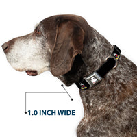 Classic Mickey Mouse Face CLOSE-UP Full Color Seatbelt Buckle Collar - Classic Mickey Mouse Pose Black