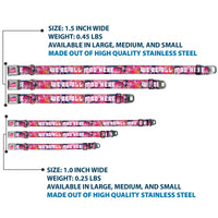 Transparent Cheshire Cat Face Full Color Seatbelt Buckle Collar - Transparent Cheshire Cat Poses WE'RE ALL MAD HERE