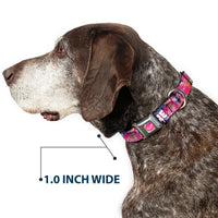 Transparent Cheshire Cat Face Full Color Seatbelt Buckle Collar - Transparent Cheshire Cat Poses WE'RE ALL MAD HERE