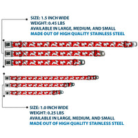 Dalmatian Paw Full Color Black Gray Seatbelt Buckle Collar - Dalmatians Running/Paws Reds/White/Black