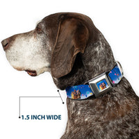 Flying House w/Balloons Full Color Seatbelt Buckle Collar - Up Carl on Porch/Flying House/Balloons