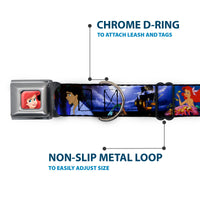 Ariel CLOSE-UP Full Color Seatbelt Buckle Collar - The Little Mermaid Ariel & Eric Scenes