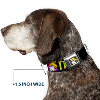 Tink Luxe Full Color Black White Seatbelt Buckle Collar - TINK LUXE Sketch Black/Multi Neon