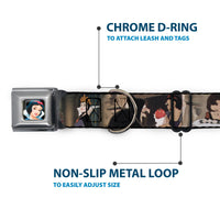Snow White Full Color Black Seatbelt Buckle Collar - Snow White Scenes