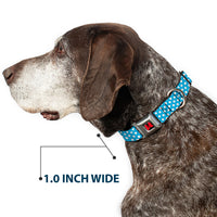 Dog Collar DYYR-Minnie Mouse Bow Full Color Black/Red - Minnie Mouse Dots Blue/Black/White