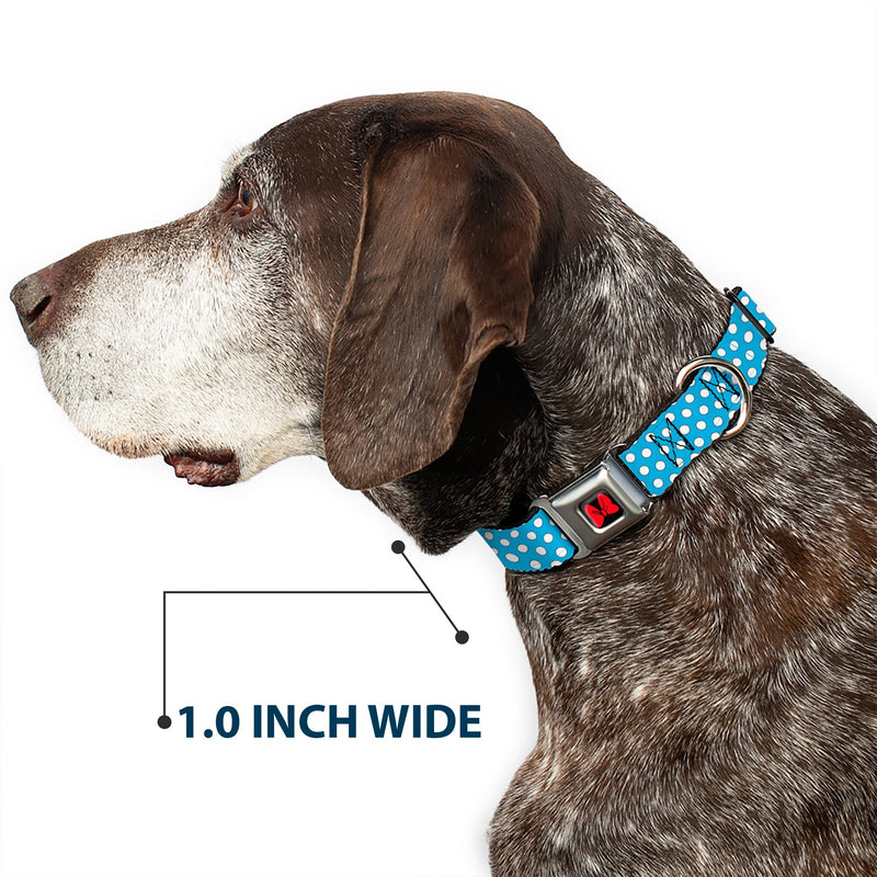Dog Collar DYYR-Minnie Mouse Bow Full Color Black/Red - Minnie Mouse Dots Blue/Black/White