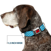 Dog Collar DYYR-Minnie Mouse Bow Full Color Black/Red - Minnie Mouse Dots Blue/Black/White