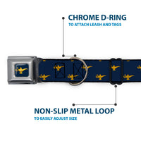Aladdin 2019 Magic Lamp Full Color Navy/Golds Seatbelt Buckle Collar - Aladdin Genie Lamp Monogram Navy/Gold (Copy)