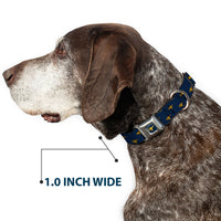Aladdin 2019 Magic Lamp Full Color Navy/Golds Seatbelt Buckle Collar - Aladdin Genie Lamp Monogram Navy/Gold (Copy)