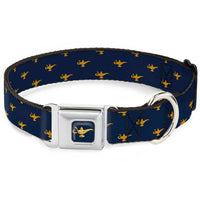 Aladdin 2019 Magic Lamp Full Color Navy/Golds Seatbelt Buckle Collar - Aladdin Genie Lamp Monogram Navy/Gold (Copy)