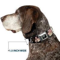 Harry Potter Logo Full Color Black/White Seatbelt Buckle Collar - DOBBY IS FREE/3-Dobby Poses Star Swirls Black/Gold/White