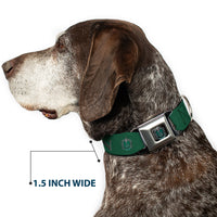 Slytherin Crest Full Color Seatbelt Buckle Collar - Harry Potter SLYTHERIN & Crest Green/Black
