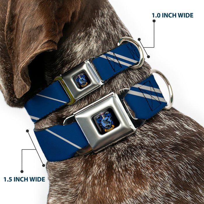 Ravenclaw Crest Full Color Seatbelt Buckle Collar - RAVENCLAW Crest/Stripe Blue/Gray