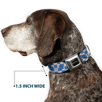 HARRY POTTER Title Logo Full Color Black Seatbelt Buckle Collar - Harry Potter Ravenclaw Icons Checker White/Blue