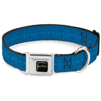 HARRY POTTER Title Logo Full Color Black Seatbelt Buckle Collar - Harry Potter Ravenclaw House Pride Banner Blues