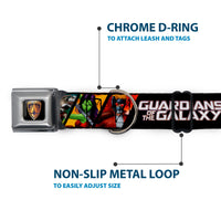 GUARDIANS OF THE GALAXY - EVERGREEN GUARDIANS Badge Full Color Black Gold Purple Seatbelt Buckle Collar - GUARDIANS OF THE GALAXY 5-Character Pose Blocks