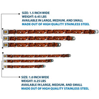 POST COCOA PEBBLES Logo Full Color Brown/Yellows Seatbelt Buckle Collar - Cocoa Pebbles Vivid Cereal CLOSE-UP Browns