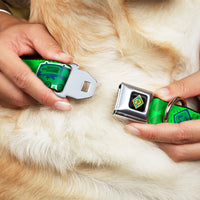 Scooby Doo Dog Tag Full Color Seatbelt Buckle Collar - Scooby Doo Mystery Machine/Dog Tag Collage Greens/Blues
