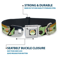 Star Wars The Child Chibi Pod Pose Full Color Black Seatbelt Buckle Collar - Star Wars The Child Chibi Face Blocks Black