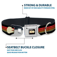 STAR WARS Stripe Logo Full Color Black/Multi Color Seatbelt Buckle Collar - Star Wars Millennium Falcon Stripe Black/Multi Color