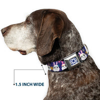 Star Wars Galactic Empire Icon Full Color Purple/White Seatbelt Buckle Collar - Star Wars Holiday Stormtrooper Easter Bunny Ears Purple