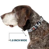 Tom and Jerry Logo Full Color Black Red Seatbelt Buckle Collar - TOM & JERRY Face & Pose Sketch Black/White/Red/Blue