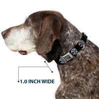 X-Men X Icon Full Color Black/Silvers Seatbelt Buckle Collar - X-Men X Icon Black/Silvers