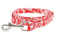 Hawaiian Hibiscus Red Cool Mesh Harness with Leash