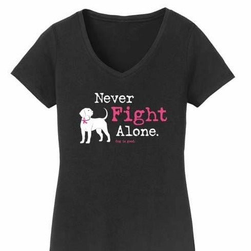 Never Fight Alone Women's V-Neck T-Shirt - CLOSEOUT