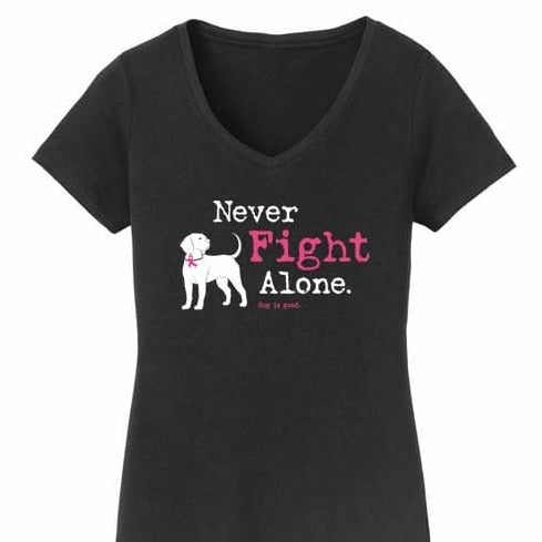 Never Fight Alone Women's V-Neck T-Shirt - CLOSEOUT