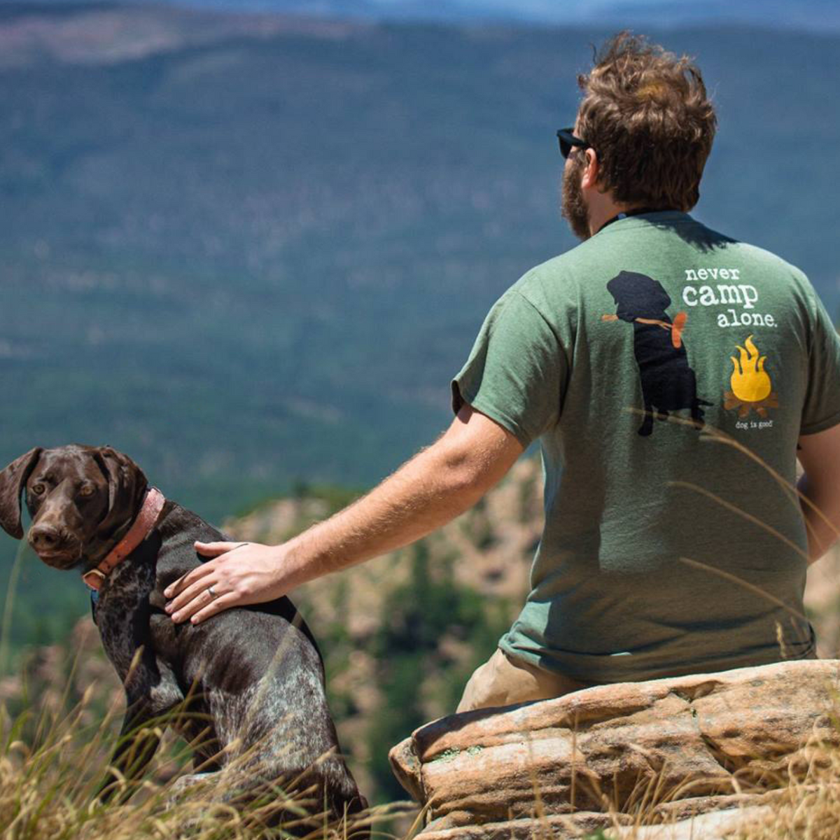 T-shirt: Never Camp Alone