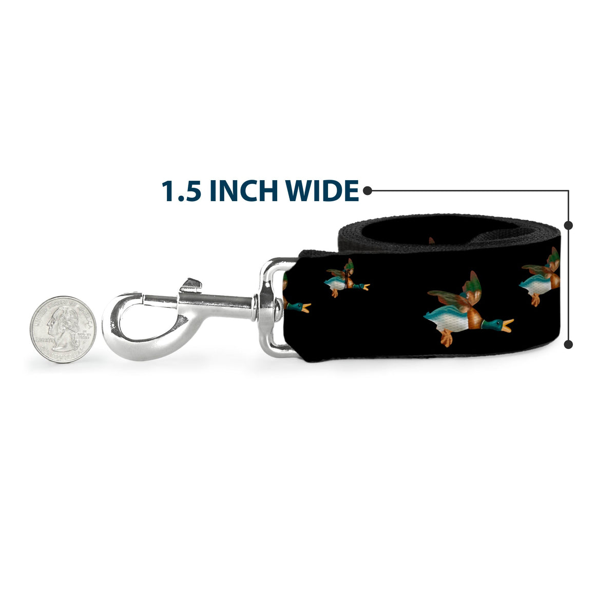 Dog Leash - Flying Mallards Black