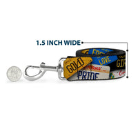 Dog Leash - Cali License Plates Stacked
