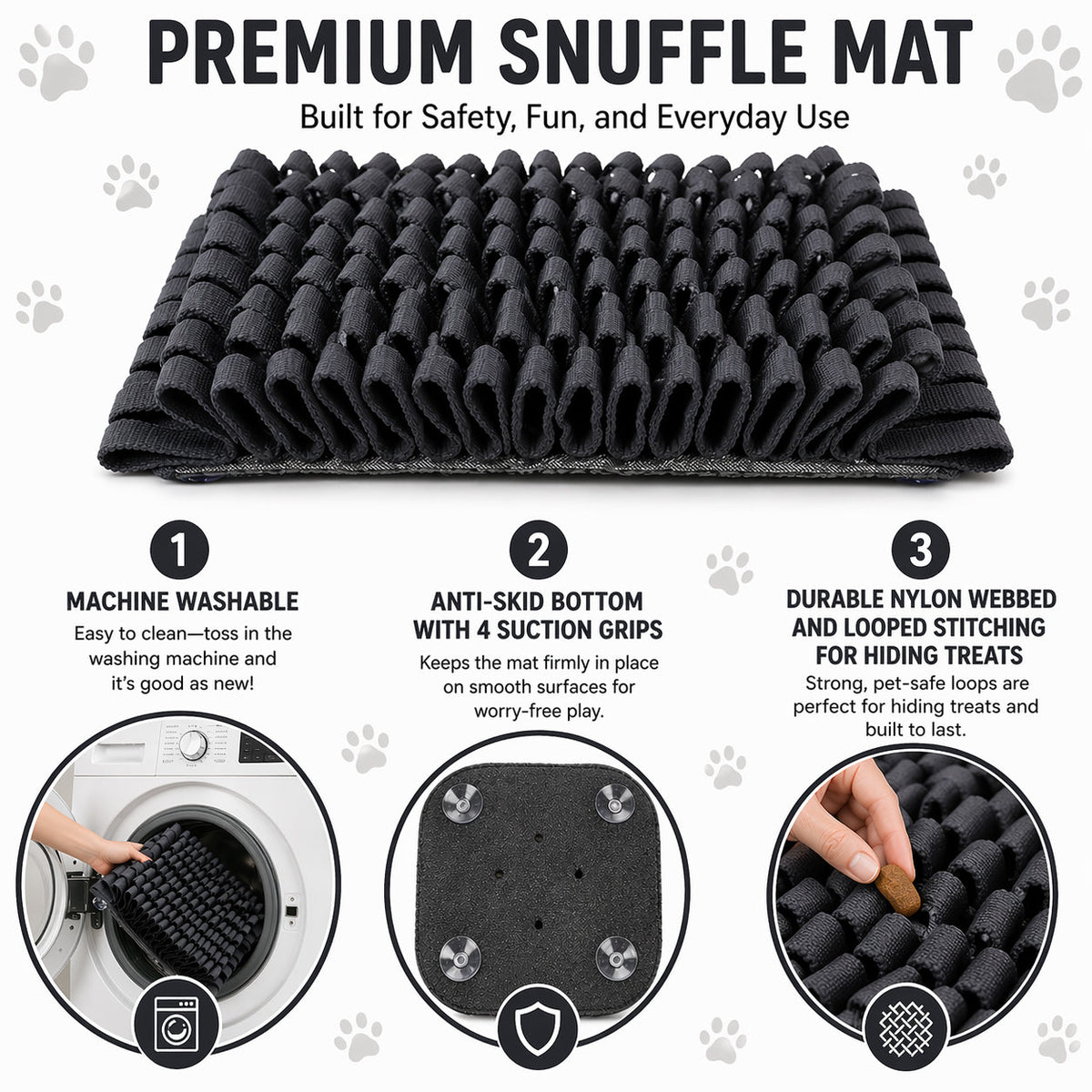 Pet Life ® 'Sniffer Grip' Interactive Anti-Skid Suction Pet Snuffle Mat