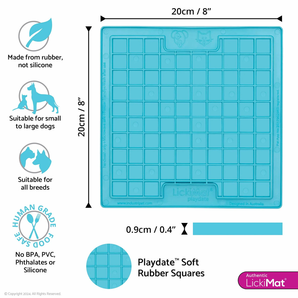 LickiMat Playdate for Cats - Turquoise