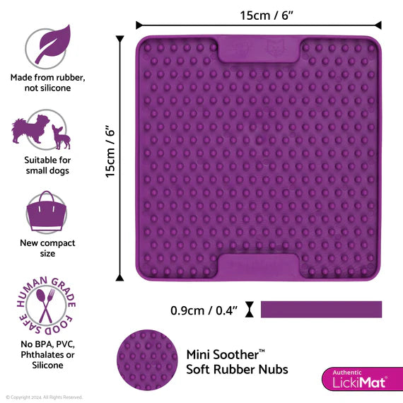 LickiMat Mini Soother for Cats - Purple